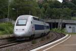 pos-paris-ostfrankreich-suddeutschland TGV 4408 bei der Durchfahrt durch Stuttgart Feuerbach am 25.07.209