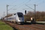 pos-paris-ostfrankreich-suddeutschland 4412 als TGV 9552 von Frankfurt(Main)Hbf nach Paris Est.Am 06.04.10 in Lampertheim.