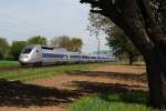 TGV 4410 mit TGV 9574 vor Muggensturm (24.04.2010)  ...