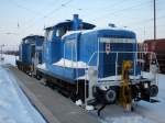 363 028 wurde,am 06.Februar 2010,von 204 011 abgeschleppt.Hier warteten beide ...