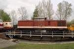 PRESS Eisenbahn-Bau- und Betriebsgesellschaft Pressnitztalbahn mbH 112 516-0 (Dauerleihgabe Press) steht am 16.05.2010 auf der Drehscheibe im Eisenbahnmuseum Schwarzenberg.