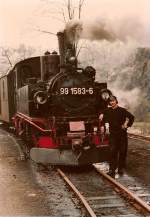 Lokpause in Wolkenstein am 09.04.1977   ...