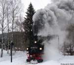 Pre�nitztalbahn Auch die Ausfahrt von 99 1542 aus Schmalzgrube konnte am 31.01.2010 dokumentiert werden.