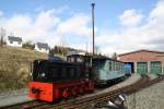 Presnitztalbahn 199 007-6 in Schl�ssel vor der Fahrzeughalle der Pre�nitztalbahn. (03.04.10)