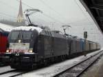 Lokzug mit 8 Teilnehmer in bahnhof Kufstein.09.01.2010  ...