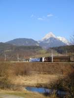 Lokomotion 661-er als Nachschiebelok bei Langkampfen.23.03.2010  ...