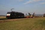 private-evus 25.3.10 Bisher war eigentlich die Wiener Lokalbahn Dauergast auf der FJB, ab und zu verirrten sich auch TXL Z�ge, bespannt von der Baureihe 185. Mit dem TEC 43940 schaffen es aber immer interessantere Fahrzeuge auf die Franz Josefs Bahn. Heute war es die schwarze MRCE ES64F4 036 mit dem TEC 43940 von Wien Donaukaibahnhof nach Hamburg Waltersdorf bei Muckendorf Wipfing.