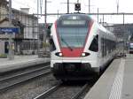 rabe-521-flirt SBB - Triebzug RABe 521 003-4 bei der einfahrt in den Bahnhof Prattelen am 02.04.2010