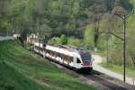 rabe-521-flirt Die S3 Del�mont-Basel SBB-Olten bei Gellingen; 25.04.2010