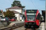 rabe-526-stadler-gtw 284 als R 4926 (Murten-Payerne)in Murten 3.10.09