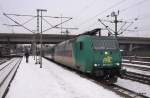 Den HSV-Sonderzug von Hamburg-Harburg nach Dortmund Hbf am 23.01.10 zum ...