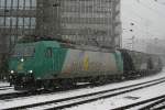 Rail4Chem Eisenbahnverkehrsgesellschaft mbH Und noch mal ein paar Meter weiter!R4C 185 550 am 1.2.10 in D�sseldorf-Rath
