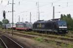 Alle 4 Loks zusammen abgestellt in Krefeld Hbf am 03.08.09 ...