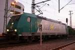 185 CL-006 (Rail4Chem) rangiert Lz in D�sseldorf Hbf am 12.09.2009 ...