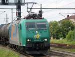 Rail4Chem Eisenbahnverkehrsgesellschaft mbH 185 549-3 f�hrt durch Eisenach mit einen Kesselwagenzug Richtung Gro�korbetha (Rene)