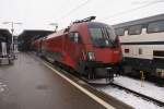 1116 219-5 steht am 31.1.10 bei starkem Schneefall in Z�rich ...