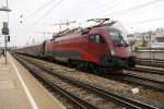 Ausfahrt des Railjet 66 aus Wien West Richtung Salzburg und ...