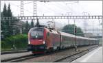 railjet RJ 169 Mir 1116 208 erreicht Sargans und wird wegen der Arlbergsperre bereits in Bludenz wieder kehrt machen. (18.06.2010)