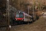 Langsam aber sicher beginnen die neuen Domino-Pendelz�ge im Jura Fuss ...