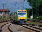 RBG Regental Bahnbetriebs-GmbH VT 20 und VT 15 am 24.05.2008 als RB nach Bayerisch Eisenstein, hier bei der Ausfahrt aus Plattling.