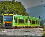 RBG Regental Bahnbetriebs-GmbH RB von Plattling nach Bayerisch Eisenstein am 21.07.2010 kurz vor Deggendorf Hbf.