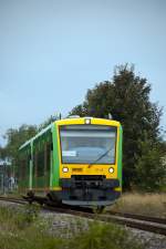 RBG Regental Bahnbetriebs-GmbH RB von Plattling nach Bayerisch Eisenstein, am 23.07.2010 kurz nach Pankofen.