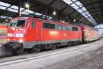 Die 111 150-9 steht ...  Eric Otten 06.01.2010