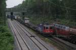 Re 421 SBB Cargo 421 395-5 mit einem Containerzug in Duisburg Neudorf am 12.06.2010