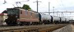 BLS Re 4/4 189 mit Tankzug bei Pratteln am 26.10.2009 ...