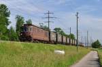 Re 4/4 162 mit GZ bei Kiesen am 09.06.2010  ...