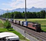 Re 4/4 189 mit GZ bei Kiesen am 09.06.2010  ...
