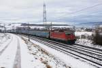 re-4-4-ii-re-420 Mit einem EW I-Pendelzug am Hacken f�hrt die Re 4/4 II 11111 am 22.12.09 von Frick Richtung Zeihen.