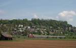 Re 4/4 mit reinrassiger EuroCity Garnitur als IC 183 Stuttgart ...