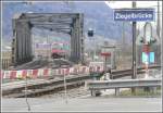 Die S-Kurve �ber die Linthkanalbr�cke zwingt die Z�ge bei Ziegelbr�cke ...