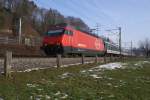 Der IR 2267 wird normalerweise mit einer Re 460 gef�hrt, ...