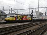Re 460 053-2 Login bei der Einfahrt in Z�rich HB, ...