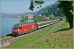 Re 460 IR nach Brig beim Ch�teau de Chillon am ...