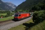 Re 460 065-6 verl�sst am 26.6.10 Erstfeld.  ...