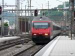 re-460-mit-zugen SBB - Lok 460 063-1 mit IR bei der einfahrt in den Bahnhof Olten am 20.06.2010