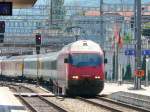 SBB - Lok 460 052-4 mit IR bei der einfahrt ...
