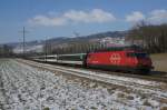 Re 460 018-5 befindet sich am 3.2.12 mit dem RE ...