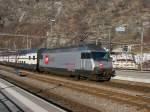 re-460-werbeloks Re 460 100 im Bf. Brig, 10-02-2008