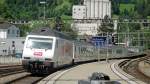 Die Re 465 004-0 Trubschachen verl�sst am 10.06.10 schiebend Wolhusen ...