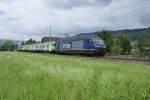 Re 465 005-7 verl�sst am 22.6.10 mit einem Regio-Express nach ...