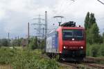 482 027-0 der SBB Cargo als Lz in Hamburg Unterelbe ...