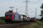 482 031-2 mit Containerzug in Wiesental am 22.07.09  ...