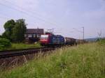 SBB 482 011-4 durchf�hrt am 04.06. 08, mit einem Tankcontainer Ganzzug, ...