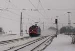 482 005 der SBB Cargo fuhr am 13.02.2010 Solo als ...
