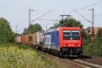SBB Cargo 482 035-3 fuhr am 15.08.09 mit einem Containerzug ...