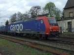 482 019 am 10.4.10 mit Containerzug durch Ratingen-Lintorf  ...